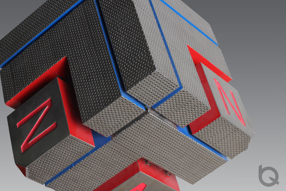立方体正方体城市不锈钢雕塑定制雕塑小稿局部高清图
